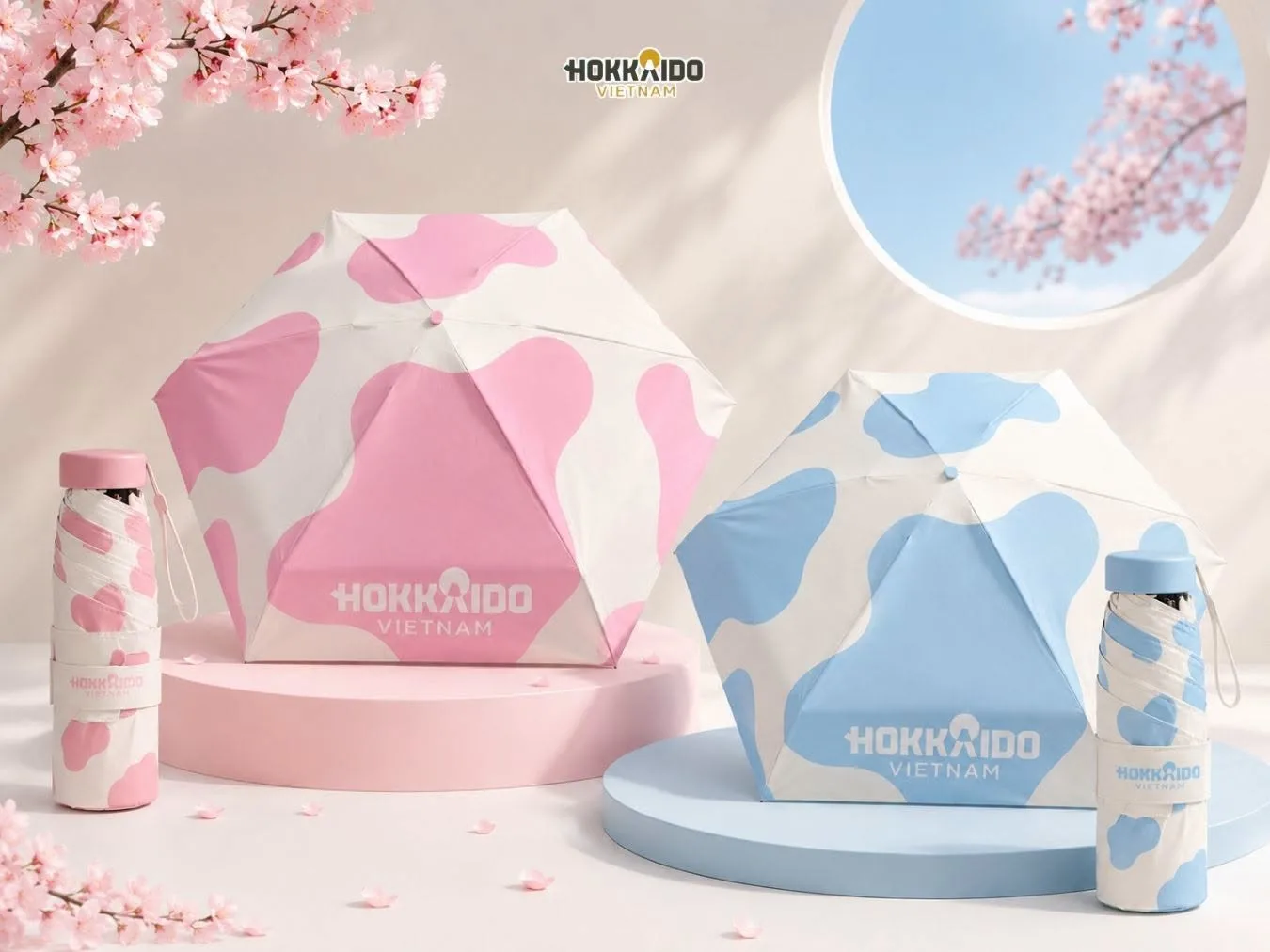 Hokkaido tặng ô xinh - Bốn mùa "bung ô" đẹp lung linh