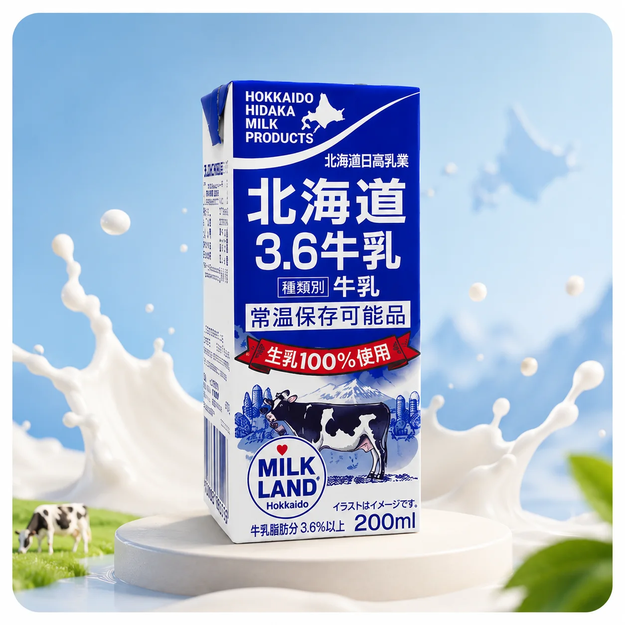 Sữa tươi nguyên chất 200ml | Hokkaido Hikada