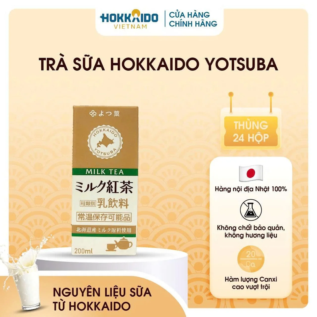 Trà sữa milk tea 200ml | Hokkaido Yotsuba