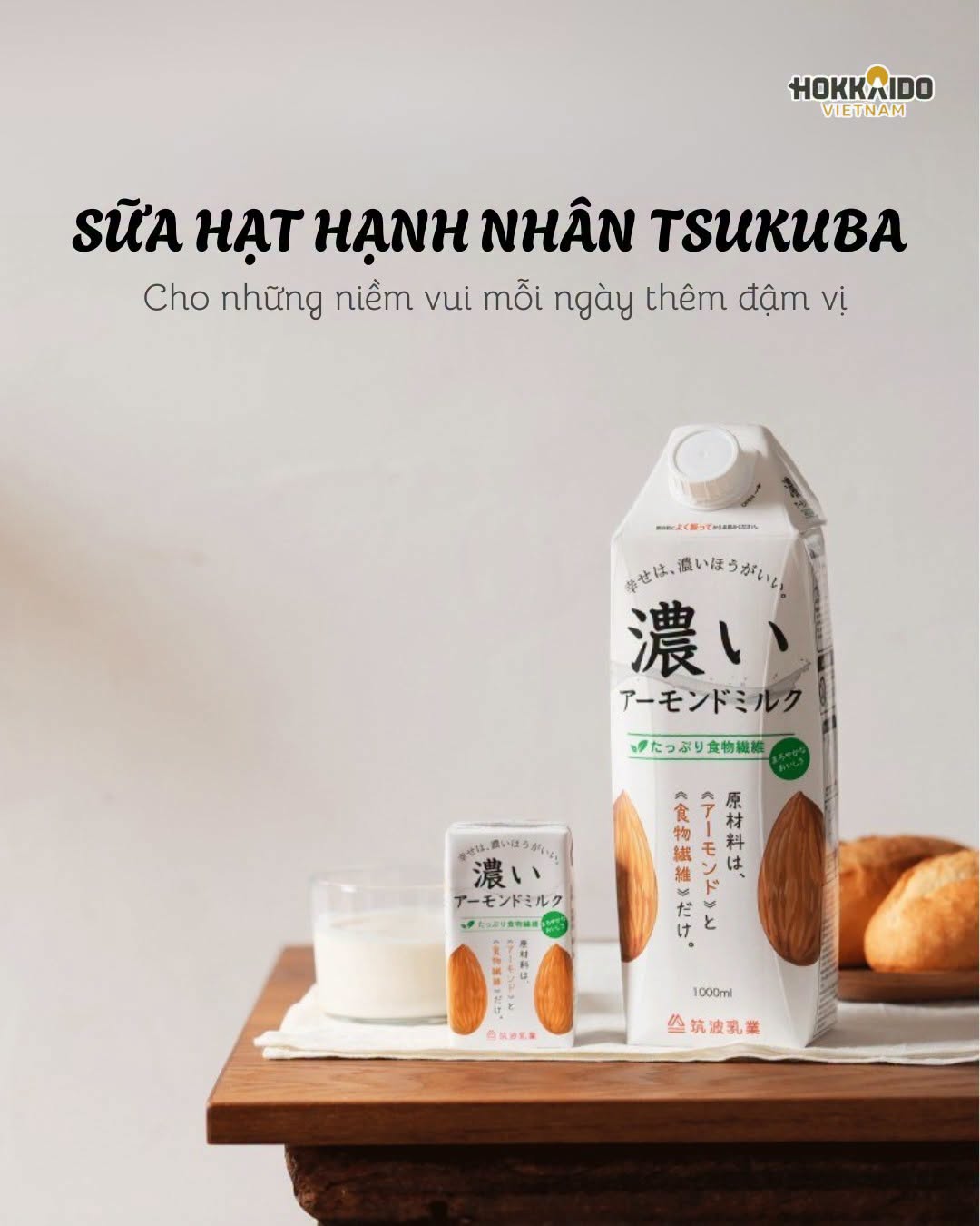 Bánh hạt caramel chà là cùng Sữa Hạnh Nhân Tsukuba, ăn vặt healthy không cần lò nướng